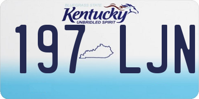 KY license plate 197LJN