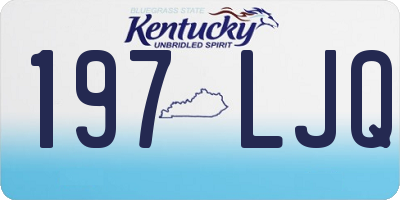 KY license plate 197LJQ