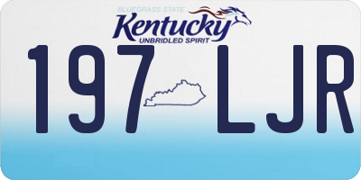 KY license plate 197LJR