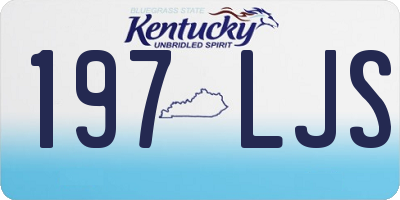 KY license plate 197LJS