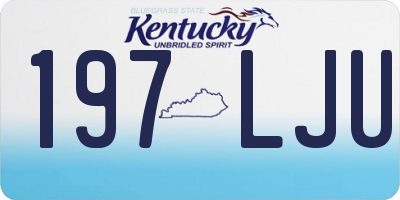 KY license plate 197LJU