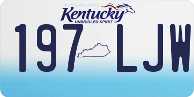 KY license plate 197LJW