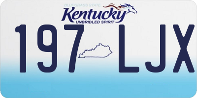 KY license plate 197LJX