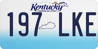 KY license plate 197LKE