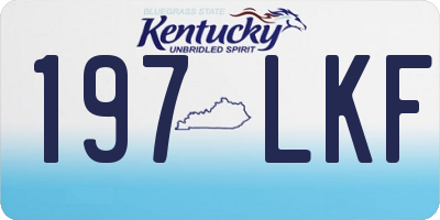 KY license plate 197LKF