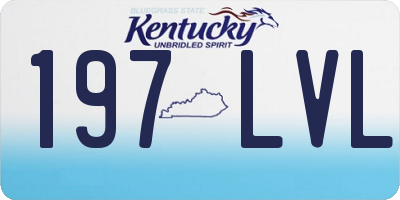 KY license plate 197LVL