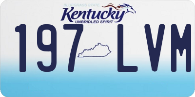 KY license plate 197LVM