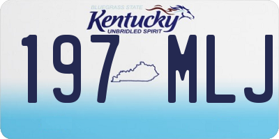 KY license plate 197MLJ