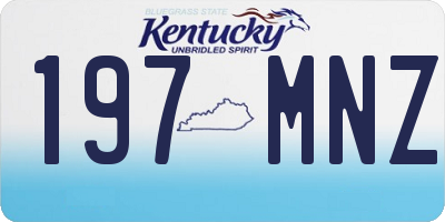 KY license plate 197MNZ