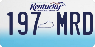 KY license plate 197MRD