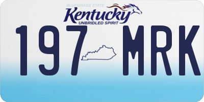 KY license plate 197MRK