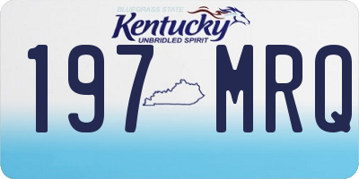 KY license plate 197MRQ