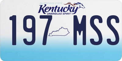 KY license plate 197MSS