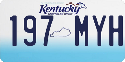 KY license plate 197MYH