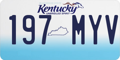 KY license plate 197MYV