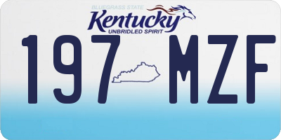KY license plate 197MZF