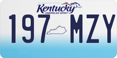 KY license plate 197MZY