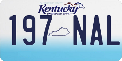 KY license plate 197NAL