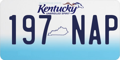 KY license plate 197NAP