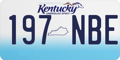 KY license plate 197NBE