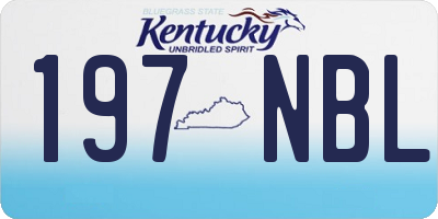 KY license plate 197NBL
