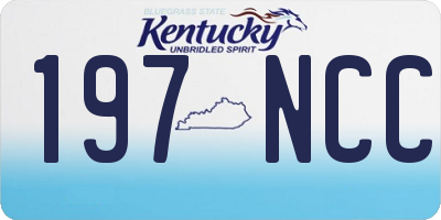 KY license plate 197NCC