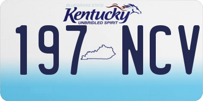 KY license plate 197NCV