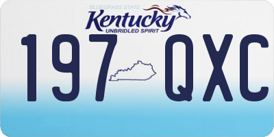 KY license plate 197QXC