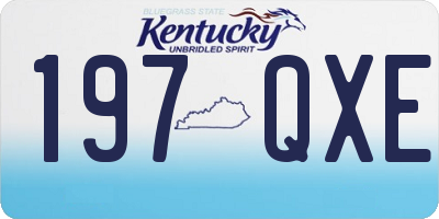 KY license plate 197QXE