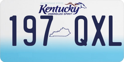 KY license plate 197QXL