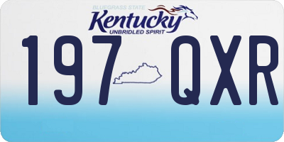KY license plate 197QXR