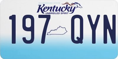 KY license plate 197QYN