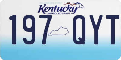 KY license plate 197QYT