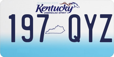 KY license plate 197QYZ
