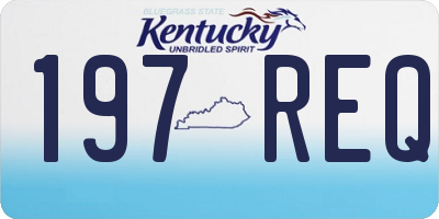 KY license plate 197REQ