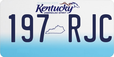 KY license plate 197RJC