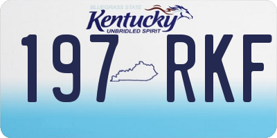 KY license plate 197RKF