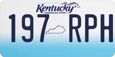 KY license plate 197RPH