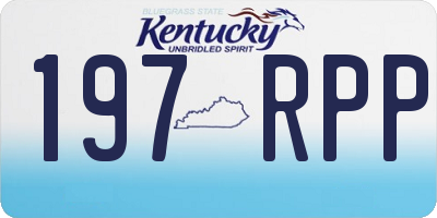 KY license plate 197RPP