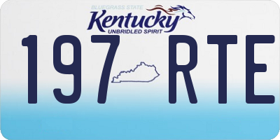 KY license plate 197RTE