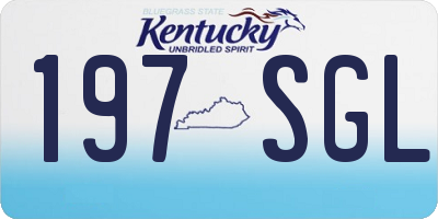 KY license plate 197SGL