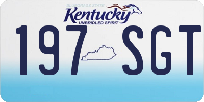 KY license plate 197SGT