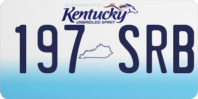 KY license plate 197SRB