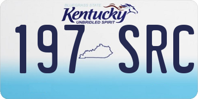 KY license plate 197SRC