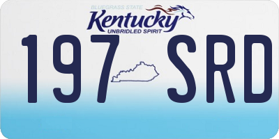 KY license plate 197SRD