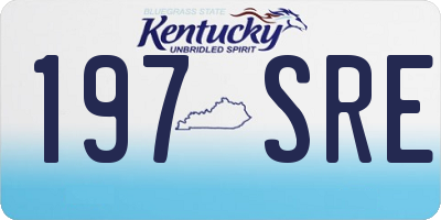 KY license plate 197SRE