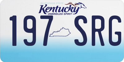 KY license plate 197SRG