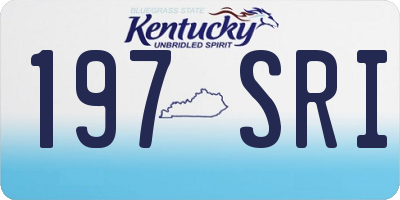 KY license plate 197SRI