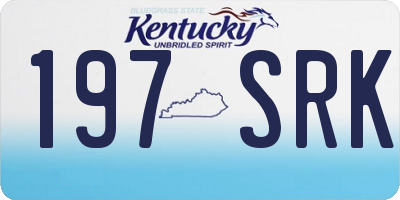 KY license plate 197SRK