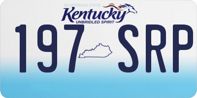 KY license plate 197SRP